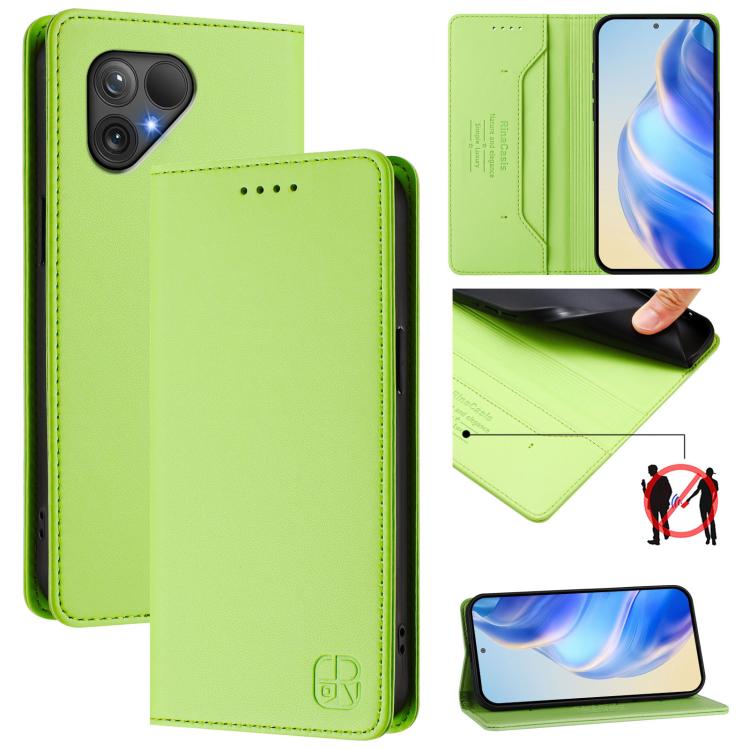 RC01 Dual-Folded Magnetic Suction RFID Leather Phone Case, For Fairphone 5