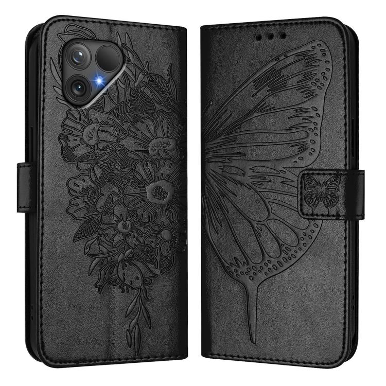 Embossed Butterfly Leather Phone Case, For Fairphone 5