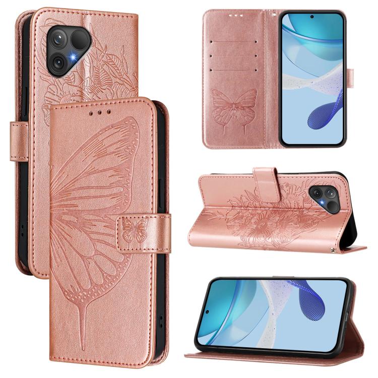 Embossed Butterfly Leather Phone Case, For Fairphone 5