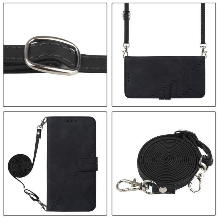 Crossbody 3D Embossed Flip Leather Phone Case, For Fairphone 5