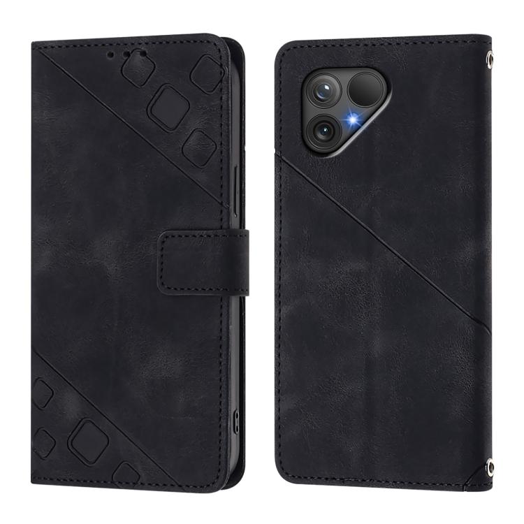 Skin-feel Embossed Leather Phone Case, For Fairphone 5