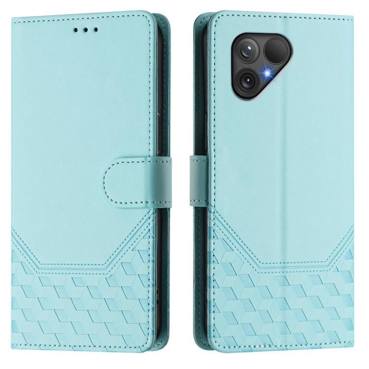 Honeycomb Embossing RFID Leather Phone Case, For Fairphone 5