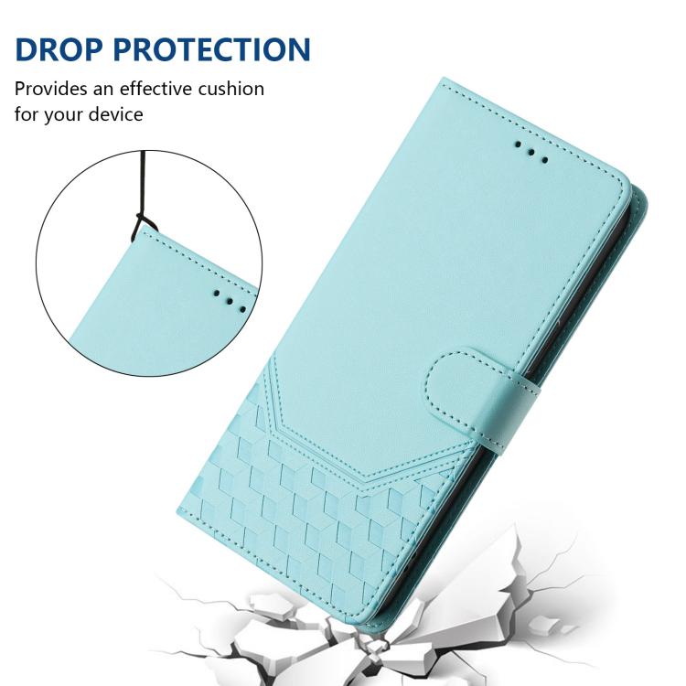 Honeycomb Embossing RFID Leather Phone Case, For Fairphone 5