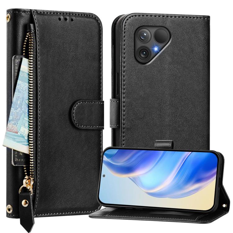 Multi-Card Slots Zipper Wallet Leather Phone Case, For Fairphone 5