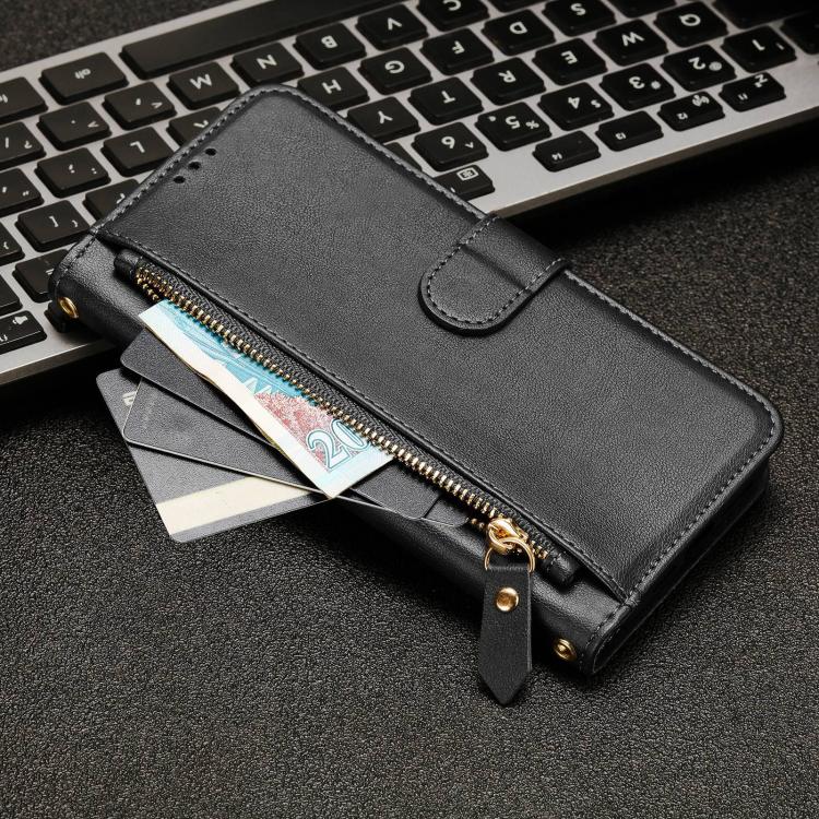 Multi-Card Slots Zipper Wallet Leather Phone Case, For Fairphone 5