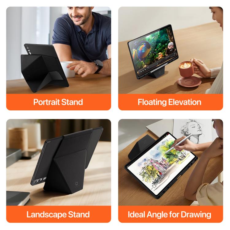 DUX DUCIS Vers Series PU + TPU Tablet Case, For Galaxy Tab S12 Ultra / S11 Ultra, For Samsung Galaxy Tab A11+ / A9+, For Samsung Galaxy Tab S10 Lite/S10 FE, For Samsung Galaxy Tab S11, For Samsung Galaxy Tab S10 FE+, For Samsung Galaxy Tab S10+ / S9+