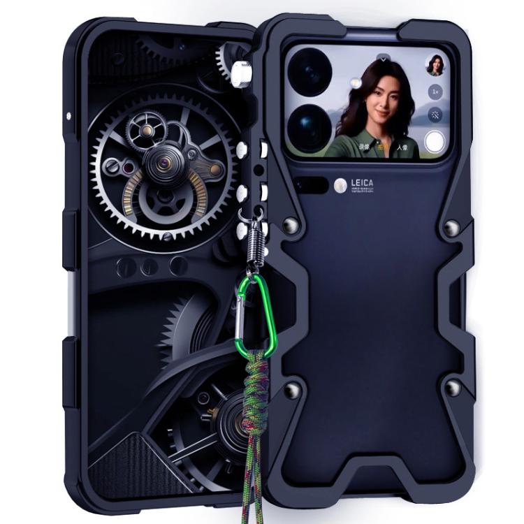 Trigger Design Hollow Metal Frame Phone Case with Lanyard, For Xiaomi 17 Max 5G, For Xiaomi 17T Pro 5G, For Xiaomi 17T 5G, For Xiaomi Poco X8 Pro Max 5G, For Xiaomi Poco X8 Pro 5G, For Xiaomi Poco M8 Pro 5G, For Xiaomi Poco M8 5G, For Xiaomi 17 Ultra  ...