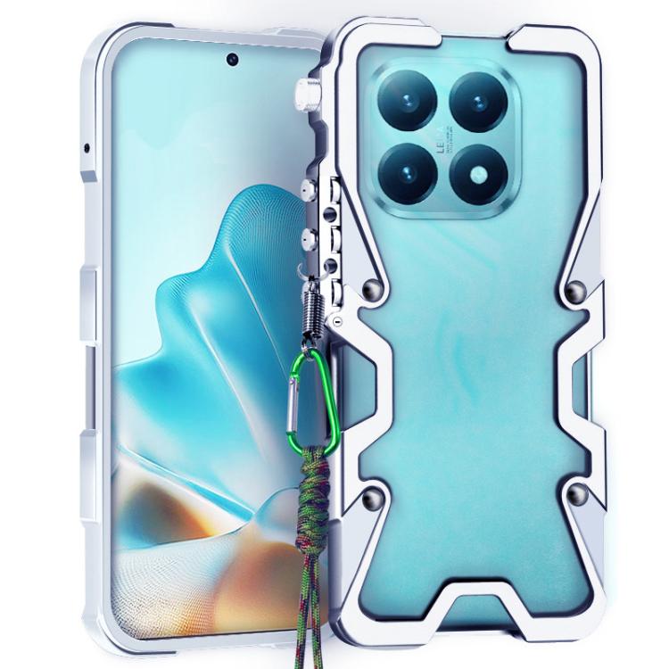 Trigger Design Hollow Metal Frame Phone Case with Lanyard, For Xiaomi 17 Max 5G, For Xiaomi 17T Pro 5G, For Xiaomi 17T 5G, For Xiaomi Poco X8 Pro Max 5G, For Xiaomi Poco X8 Pro 5G, For Xiaomi Poco M8 Pro 5G, For Xiaomi Poco M8 5G, For Xiaomi 17 Ultra  ...