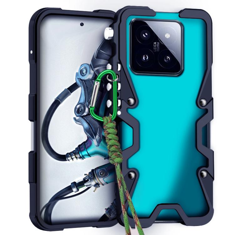 Trigger Design Hollow Metal Frame Phone Case with Lanyard, For Xiaomi 17 Max 5G, For Xiaomi 17T Pro 5G, For Xiaomi 17T 5G, For Xiaomi Poco X8 Pro Max 5G, For Xiaomi Poco X8 Pro 5G, For Xiaomi Poco M8 Pro 5G, For Xiaomi Poco M8 5G, For Xiaomi 17 Ultra  ...