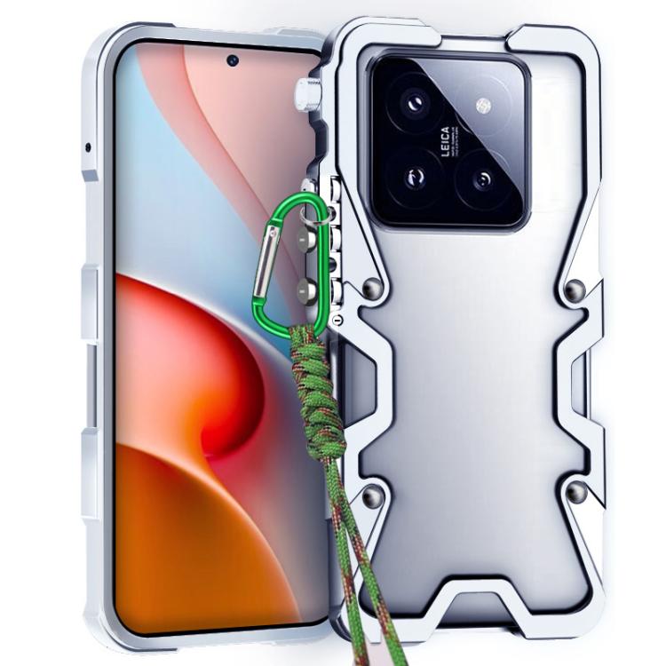Trigger Design Hollow Metal Frame Phone Case with Lanyard, For Xiaomi 17 Max 5G, For Xiaomi 17T Pro 5G, For Xiaomi 17T 5G, For Xiaomi Poco X8 Pro Max 5G, For Xiaomi Poco X8 Pro 5G, For Xiaomi Poco M8 Pro 5G, For Xiaomi Poco M8 5G, For Xiaomi 17 Ultra  ...