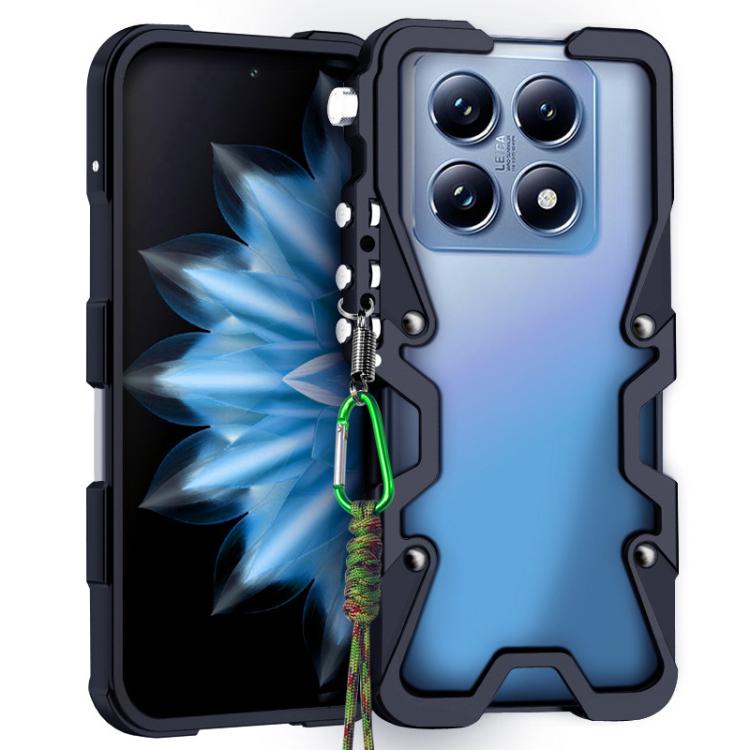 Trigger Design Hollow Metal Frame Phone Case with Lanyard, For Xiaomi 17 Max 5G, For Xiaomi 17T Pro 5G, For Xiaomi 17T 5G, For Xiaomi Poco X8 Pro Max 5G, For Xiaomi Poco X8 Pro 5G, For Xiaomi Poco M8 Pro 5G, For Xiaomi Poco M8 5G, For Xiaomi 17 Ultra  ...