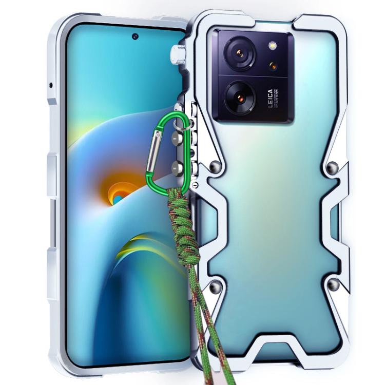 Trigger Design Hollow Metal Frame Phone Case with Lanyard, For Xiaomi 17 Max 5G, For Xiaomi 17T Pro 5G, For Xiaomi 17T 5G, For Xiaomi Poco X8 Pro Max 5G, For Xiaomi Poco X8 Pro 5G, For Xiaomi Poco M8 Pro 5G, For Xiaomi Poco M8 5G, For Xiaomi 17 Ultra  ...
