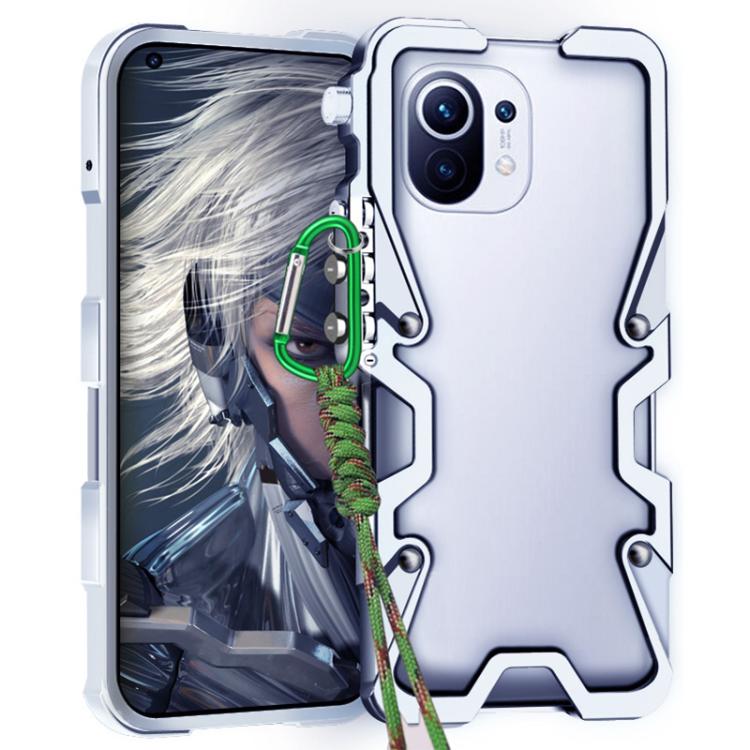 Trigger Design Hollow Metal Frame Phone Case with Lanyard, For Xiaomi 12T, For Xiaomi 12S Pro, For Xiaomi 12 Lite, For Xiaomi 12 Pro, For Xiaomi 11T Pro, For Xiaomi 11T, For Xiaomi Mi 11