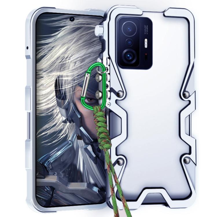 Trigger Design Hollow Metal Frame Phone Case with Lanyard, For Xiaomi 12T, For Xiaomi 12S Pro, For Xiaomi 12 Lite, For Xiaomi 12 Pro, For Xiaomi 11T Pro, For Xiaomi 11T, For Xiaomi Mi 11