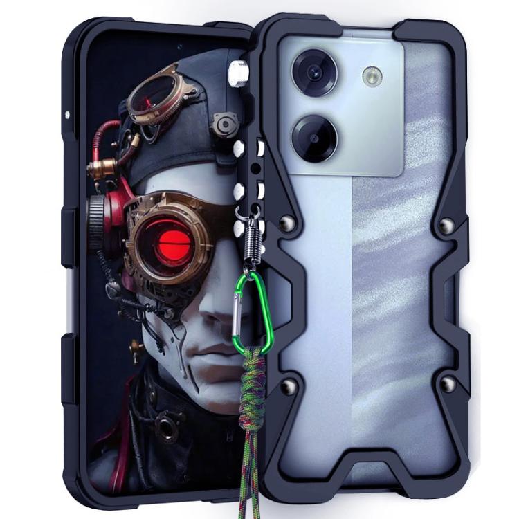 Trigger Design Hollow Metal Frame Phone Case with Lanyard, For Xiaomi 17 Max 5G, For Xiaomi 17T Pro 5G, For Xiaomi 17T 5G, For Xiaomi Poco X8 Pro Max 5G, For Xiaomi Poco X8 Pro 5G, For Xiaomi Poco M8 Pro 5G, For Xiaomi Poco M8 5G, For Xiaomi 17 Ultra  ...