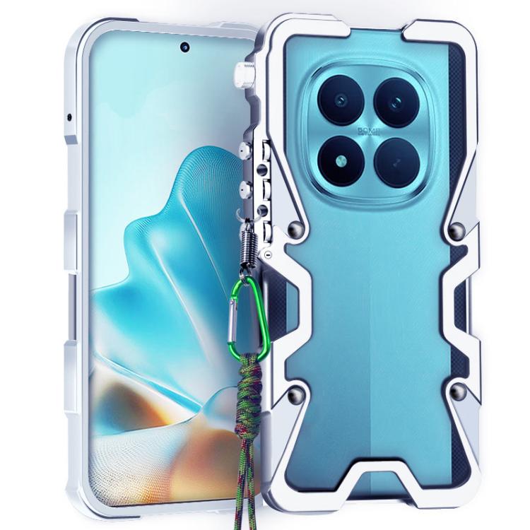 Trigger Design Hollow Metal Frame Phone Case with Lanyard, For Xiaomi 17 Max 5G, For Xiaomi 17T Pro 5G, For Xiaomi 17T 5G, For Xiaomi Poco X8 Pro Max 5G, For Xiaomi Poco X8 Pro 5G, For Xiaomi Poco M8 Pro 5G, For Xiaomi Poco M8 5G, For Xiaomi 17 Ultra  ...
