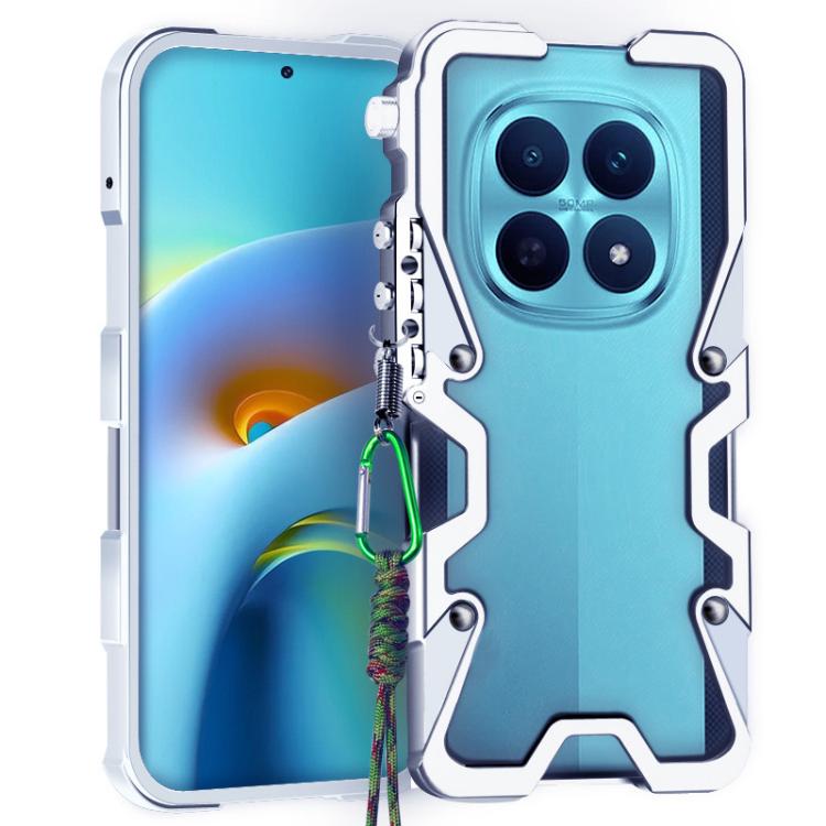 Trigger Design Hollow Metal Frame Phone Case with Lanyard, For Xiaomi 17 Max 5G, For Xiaomi 17T Pro 5G, For Xiaomi 17T 5G, For Xiaomi Poco X8 Pro Max 5G, For Xiaomi Poco X8 Pro 5G, For Xiaomi Poco M8 Pro 5G, For Xiaomi Poco M8 5G, For Xiaomi 17 Ultra  ...