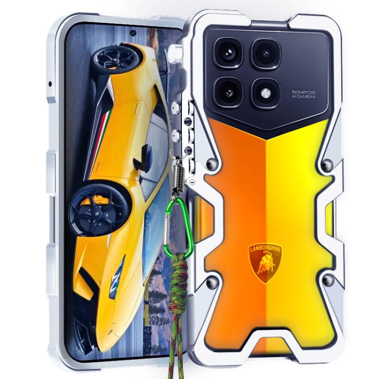 Trigger Design Hollow Metal Frame Phone Case with Lanyard, For Redmi K90 Pro Max / Poco F8 Ultra 5G, For Redmi K90 / Poco F8 Pro 5G, For Redmi Turbo 4 Pro, For Redmi Turbo 4, For Redmi K80 Pro, For Redmi K80, For Redmi K70 Ultra                        ...