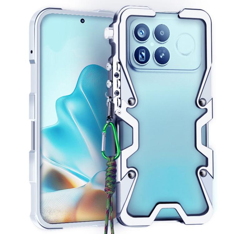 Trigger Design Hollow Metal Frame Phone Case with Lanyard, For Redmi K90 Pro Max / Poco F8 Ultra 5G, For Redmi K90 / Poco F8 Pro 5G, For Redmi Turbo 4 Pro, For Redmi Turbo 4, For Redmi K80 Pro, For Redmi K80, For Redmi K70 Ultra                        ...