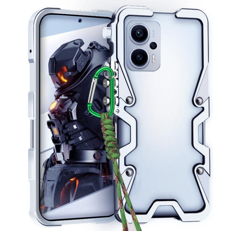 Trigger Design Hollow Metal Frame Phone Case with Lanyard, For Redmi Turbo 5 Max / Poco X8 Pro Max 5G, For Redmi Turbo 5 / Poco X8 Pro 5G, For Redmi Note 15 4G Global 164mm, For Redmi Note 15 Pro 4G Global 163.2mm, For Redmi Note 15 Pro+ 5G Global 163....
