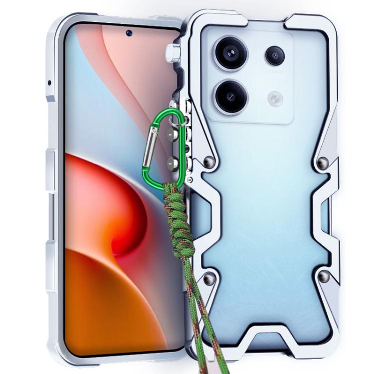 Trigger Design Hollow Metal Frame Phone Case with Lanyard, For Redmi Turbo 5 Max / Poco X8 Pro Max 5G, For Redmi Turbo 5 / Poco X8 Pro 5G, For Redmi Note 15 4G Global 164mm, For Redmi Note 15 Pro 4G Global 163.2mm, For Redmi Note 15 Pro+ 5G Global 163....