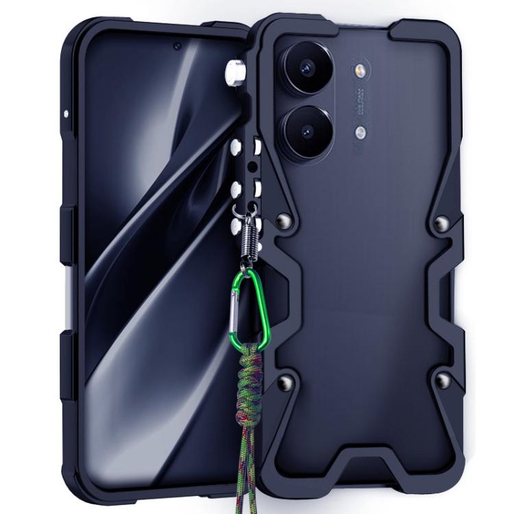 Trigger Design Hollow Metal Frame Phone Case with Lanyard, For Redmi Turbo 5 Max / Poco X8 Pro Max 5G, For Redmi Turbo 5 / Poco X8 Pro 5G, For Redmi Note 15 4G Global 164mm, For Redmi Note 15 Pro 4G Global 163.2mm, For Redmi Note 15 Pro+ 5G Global 163....