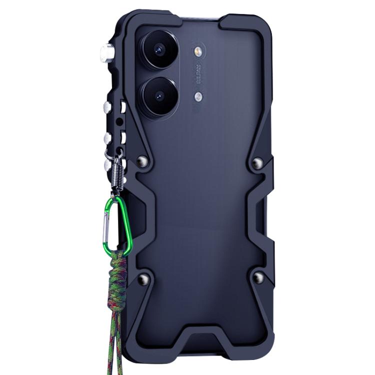 Trigger Design Hollow Metal Frame Phone Case with Lanyard, For Redmi Turbo 5 Max / Poco X8 Pro Max 5G, For Redmi Turbo 5 / Poco X8 Pro 5G, For Redmi Note 15 4G Global 164mm, For Redmi Note 15 Pro 4G Global 163.2mm, For Redmi Note 15 Pro+ 5G Global 163....