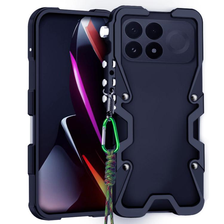 Trigger Design Hollow Metal Frame Phone Case with Lanyard, For Redmi K100 Pro Max, For Redmi K90 Ultra 5G, For Redmi K100 Pro 5G, For Redmi Turbo 5 Max / Poco X8 Pro Max 5G, For Redmi Turbo 5 / Poco X8 Pro 5G, For Redmi Note 15 Pro+ 5G Global 163.3mm  ...