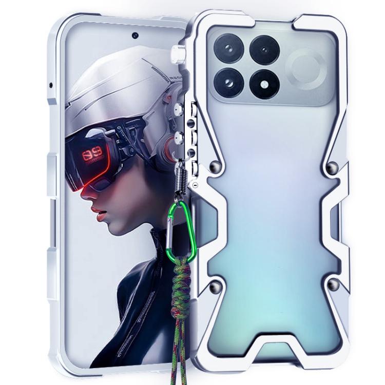 Trigger Design Hollow Metal Frame Phone Case with Lanyard, For Redmi K100 Pro Max, For Redmi K90 Ultra 5G, For Redmi K100 Pro 5G, For Redmi Turbo 5 Max / Poco X8 Pro Max 5G, For Redmi Turbo 5 / Poco X8 Pro 5G, For Redmi Note 15 Pro+ 5G Global 163.3mm  ...
