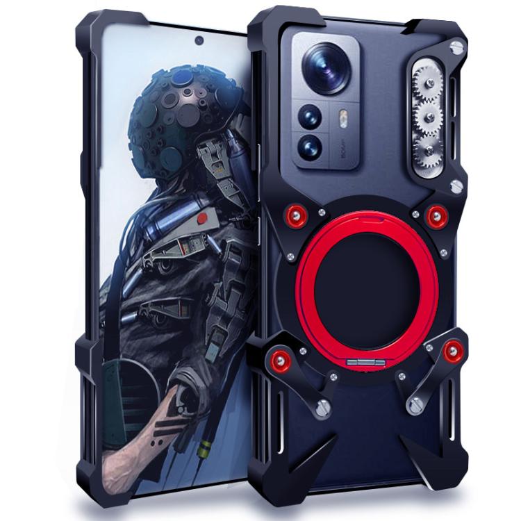 Rotating Bracket Hollow Metal Phone Case with Lanyard, For Xiaomi 13 Pro, For Xiaomi 13, For Xiaomi 12T / 12T Pro, For Xiaomi 12 Pro / 12S Pro
