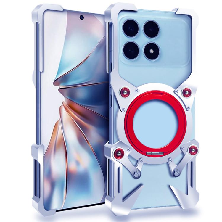 Rotating Bracket Hollow Metal Phone Case with Lanyard, For Xiaomi Poco M8 Power, For Xiaomi 17 Max 5G, For Xiaomi 17T Pro 5G, For Xiaomi 17T 5G, For Xiaomi Poco X8 Pro Max 5G, For Xiaomi Poco X8 Pro 5G, For Xiaomi Poco M8 Pro 5G, For Xiaomi Poco M8 5G ...