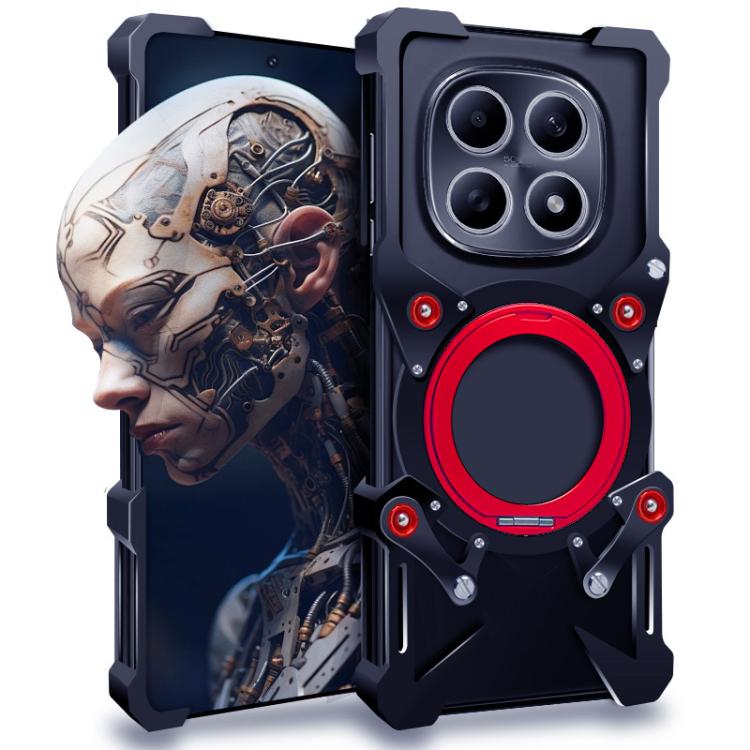 Rotating Bracket Hollow Metal Phone Case with Lanyard, For Redmi Note 17 Pro 5G Global 163mm, For Redmi Note 17 5G / 4G Global 171mm, For Redmi K100 Pro Max, For Redmi K90 Ultra 5G, For Redmi K100 Pro 5G, For Redmi Turbo 5 Max / Poco X8 Pro Max 5G     ...