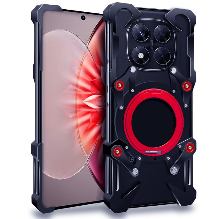 Rotating Bracket Hollow Metal Phone Case with Lanyard, For Redmi Turbo 5 Max / Poco X8 Pro Max 5G, For Redmi Turbo 5 / Poco X8 Pro 5G, For Redmi Note 15 5G / 4G Global 164mm, For Redmi Note 15 Pro+ 5G Global 163.3mm                                     ...