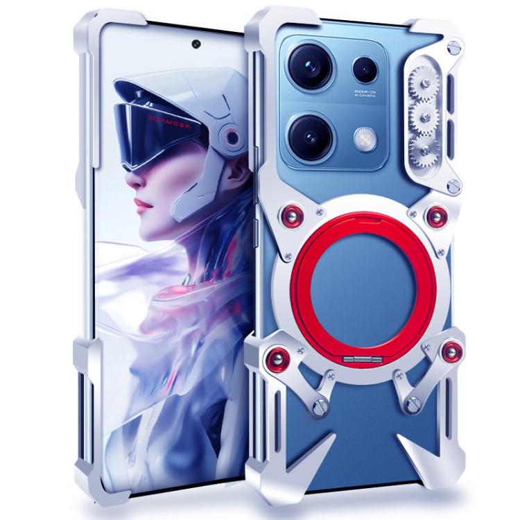 Rotating Bracket Hollow Metal Phone Case with Lanyard, For Redmi Note 17 Pro 5G Global 163mm, For Redmi Note 17 5G / 4G Global 171mm, For Redmi K100 Pro Max, For Redmi K90 Ultra 5G, For Redmi K100 Pro 5G, For Redmi Turbo 5 Max / Poco X8 Pro Max 5G     ...