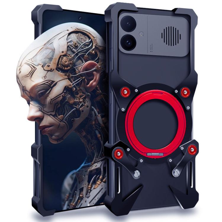 Rotating Bracket Hollow Metal Phone Case with Lanyard, For Redmi Note 17 Pro 5G Global 163mm, For Redmi Note 17 5G / 4G Global 171mm, For Redmi K100 Pro Max, For Redmi K90 Ultra 5G, For Redmi K100 Pro 5G, For Redmi Turbo 5 Max / Poco X8 Pro Max 5G     ...