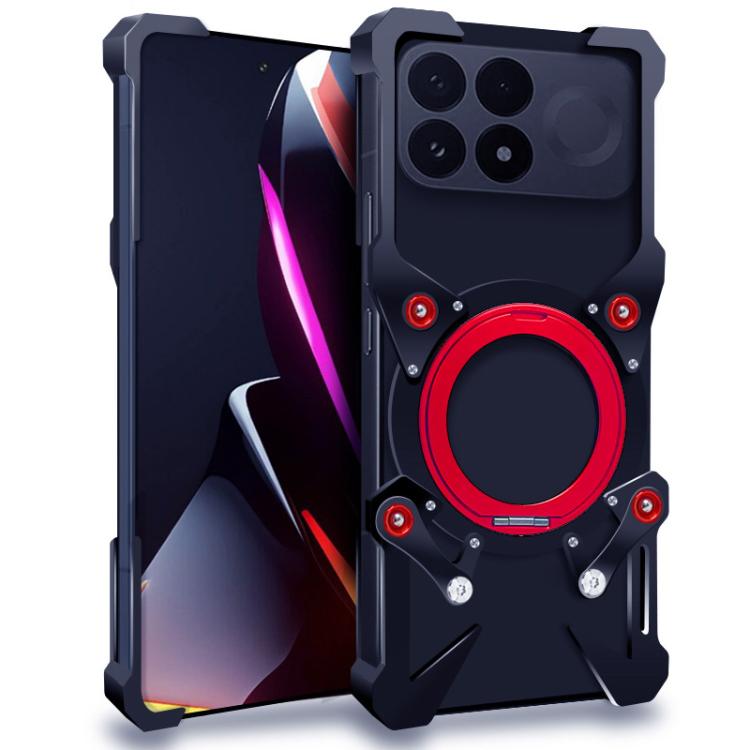 Rotating Bracket Hollow Metal Phone Case with Lanyard, For Redmi Note 17 Pro 5G Global 163mm, For Redmi Note 17 5G / 4G Global 171mm, For Redmi K100 Pro Max, For Redmi K90 Ultra 5G, For Redmi K100 Pro 5G, For Redmi Turbo 5 Max / Poco X8 Pro Max 5G     ...
