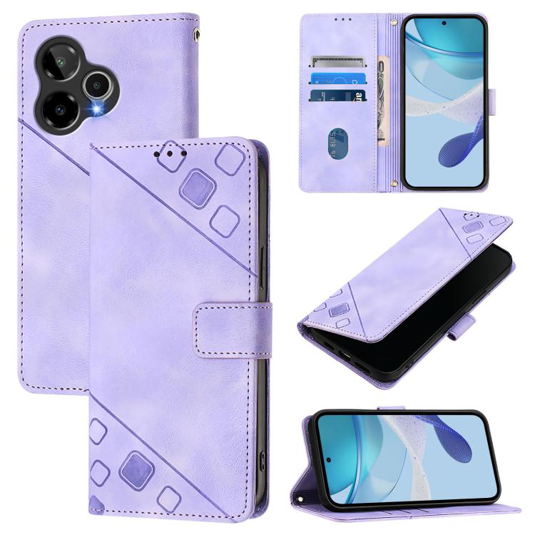 Skin-feel Embossed Leather Phone Case, For Cricket Icon Plus 2026 / Icon 7 5G
