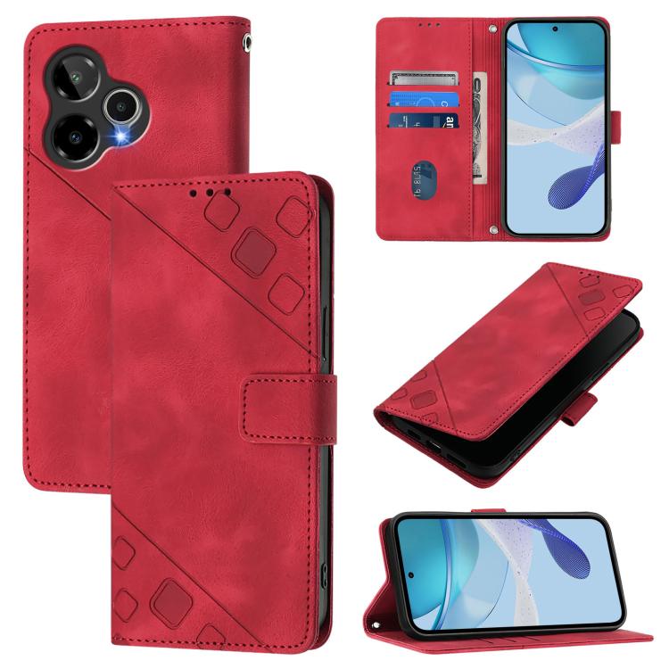 Skin-feel Embossed Leather Phone Case, For AT&T Verge 2