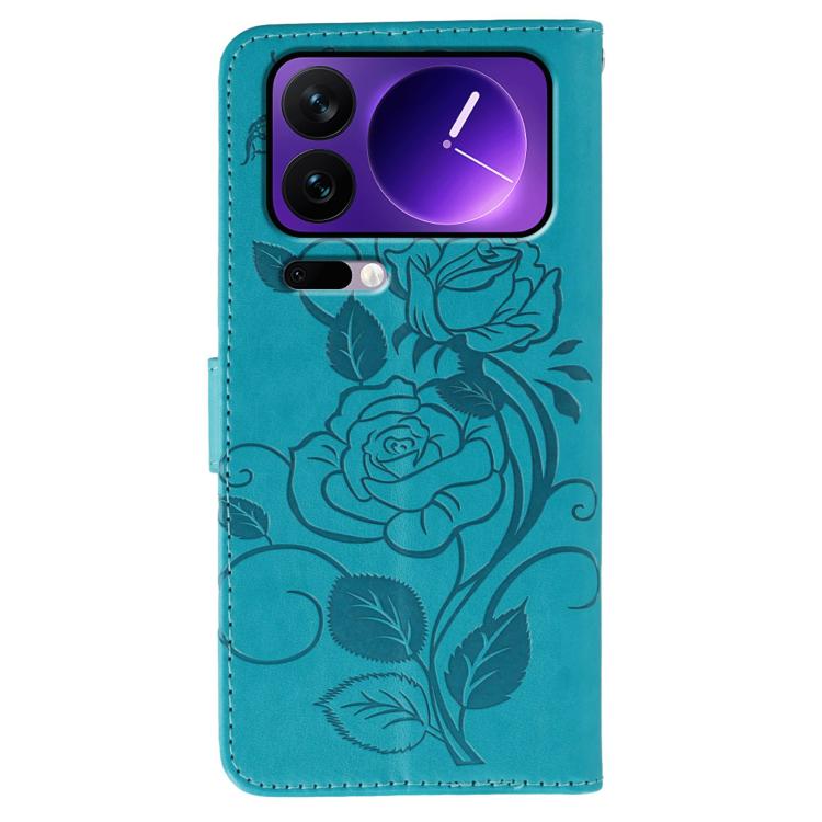 Rose Butterfly Embossed Leather Phone Case, For Xiaomi 17 Pro, For Xiaomi 17, For Xiaomi 15T Pro 5G, For Xiaomi 15T 5G