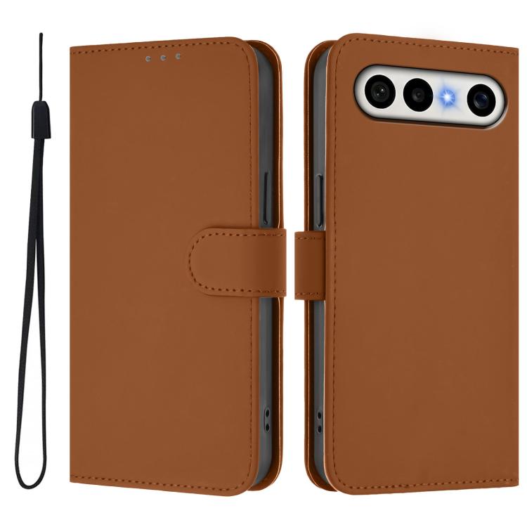 Skin Feel Solid Color Leather Phone Case with Lanyard, For vivo X300 FE 5G Zeiss/S50 Pro Mini 5G, For vivo X300s