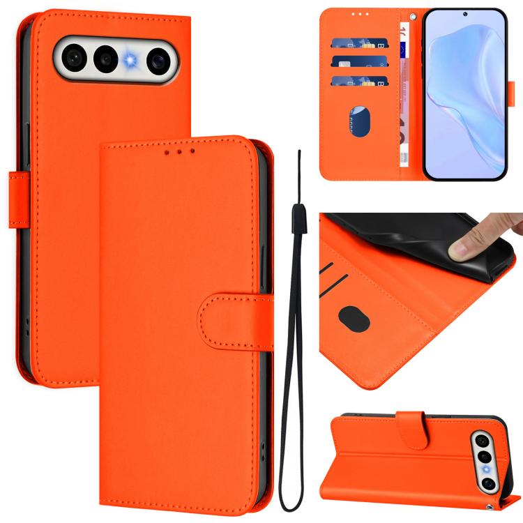 Skin Feel Solid Color Leather Phone Case with Lanyard, For vivo X300 FE 5G Zeiss/S50 Pro Mini 5G, For vivo X300s