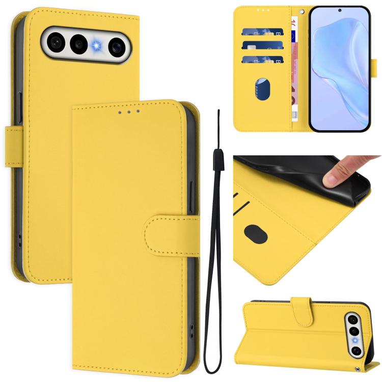 Skin Feel Solid Color Leather Phone Case with Lanyard, For vivo X300 FE 5G Zeiss/S50 Pro Mini 5G, For vivo X300s