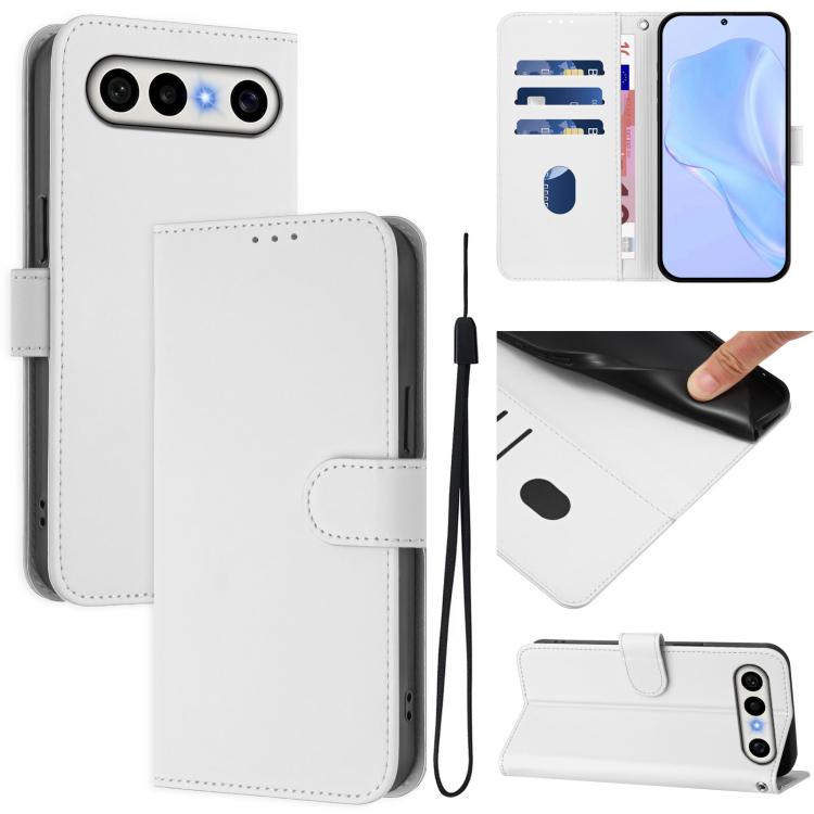 Skin Feel Solid Color Leather Phone Case with Lanyard, For vivo X300 FE 5G Zeiss/S50 Pro Mini 5G, For vivo X300s