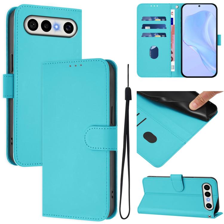 Skin Feel Solid Color Leather Phone Case with Lanyard, For vivo X300 FE 5G Zeiss/S50 Pro Mini 5G, For vivo X300s