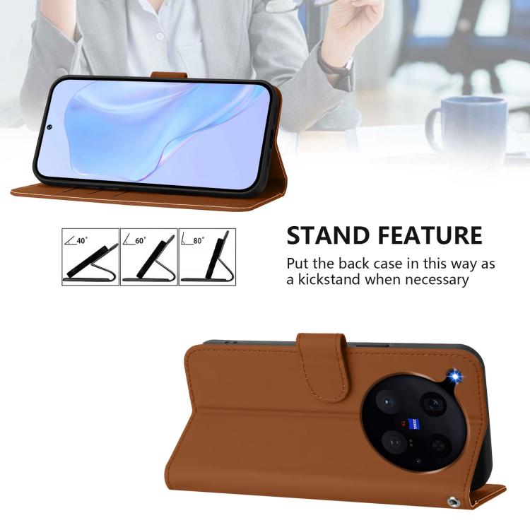 Skin Feel Solid Color Leather Phone Case with Lanyard, For vivo X500 Pro 5G, For vivo X500 Pro Max 5G
