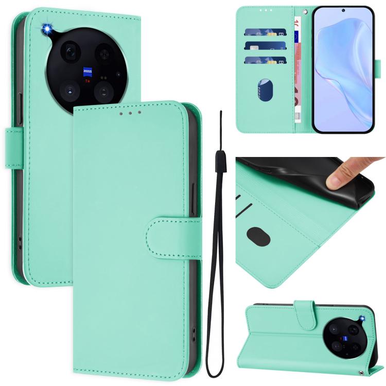 Skin Feel Solid Color Leather Phone Case with Lanyard, For vivo X500 Pro 5G, For vivo X500 Pro Max 5G
