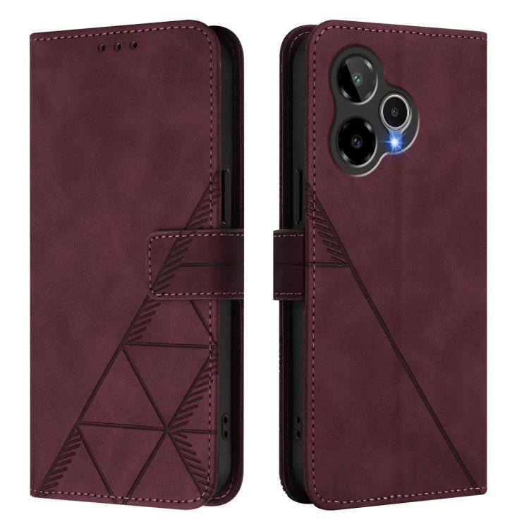 Crossbody 3D Embossed Flip Leather Phone Case, For Cricket Icon Plus 2026 / Icon 7 5G