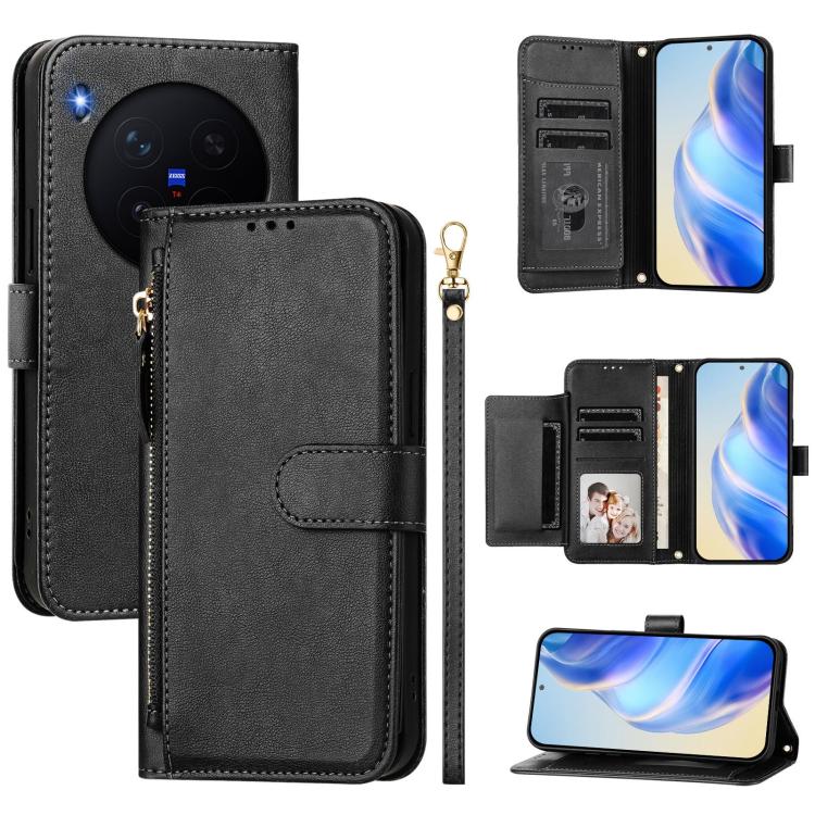 Multi-Card Slots Zipper Wallet Leather Phone Case, For vivo X300 FE 5G / S50 Pro mini 5G, For vivo X300s, For vivo Y21 5G 2026 / vivo Y05 4G, For vivo V70 FE 5G, For vivo X300 Ultra, For vivo X300 Pro, For vivo X300