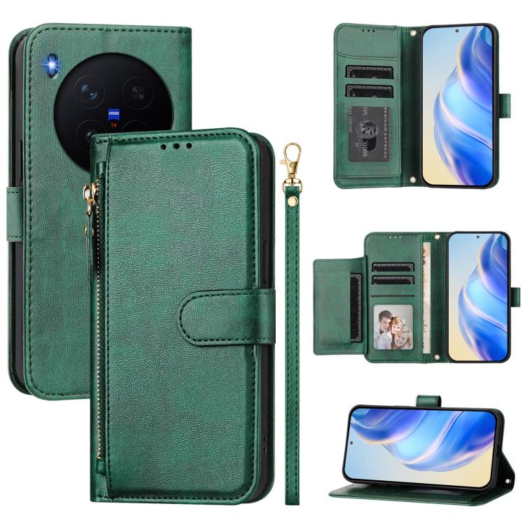 Multi-Card Slots Zipper Wallet Leather Phone Case, For vivo X300 FE 5G / S50 Pro mini 5G, For vivo X300s, For vivo Y21 5G 2026 / vivo Y05 4G, For vivo V70 FE 5G, For vivo X300 Ultra, For vivo X300 Pro, For vivo X300