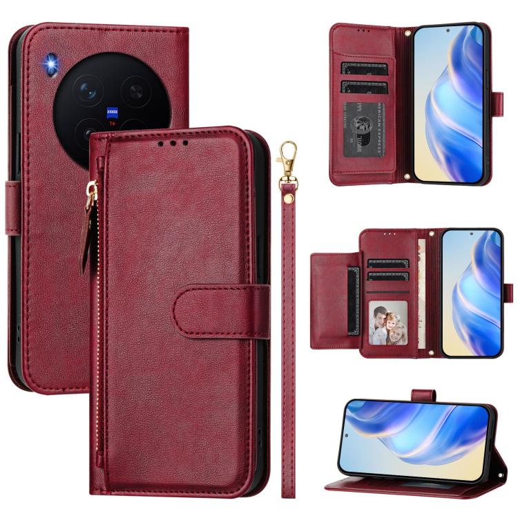 Multi-Card Slots Zipper Wallet Leather Phone Case, For vivo X300 FE 5G / S50 Pro mini 5G, For vivo X300s, For vivo Y21 5G 2026 / vivo Y05 4G, For vivo V70 FE 5G, For vivo X300 Ultra, For vivo X300 Pro, For vivo X300